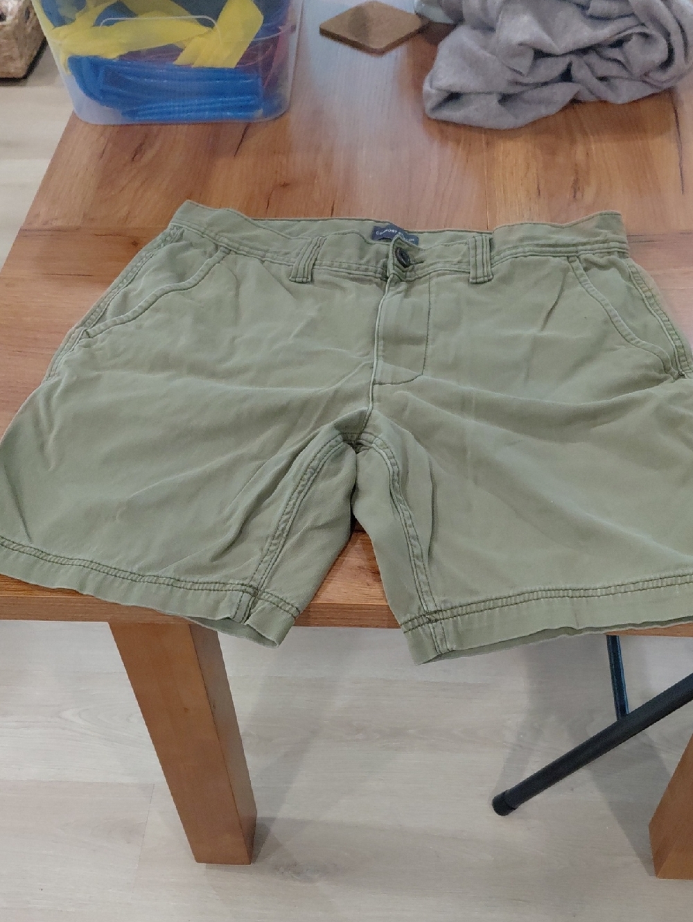 St. John's Bay Olive Green Flat Front Casual Shorts